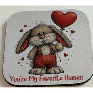 Favorite Human Coasters 4 X 4 Inches Neoprene New Set Of 2 Love Valentines